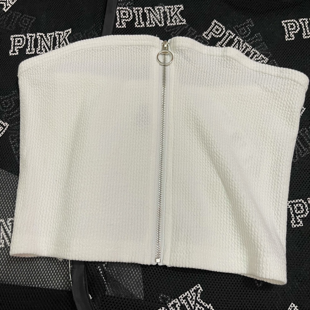 PacSun White Tube-top (Small)